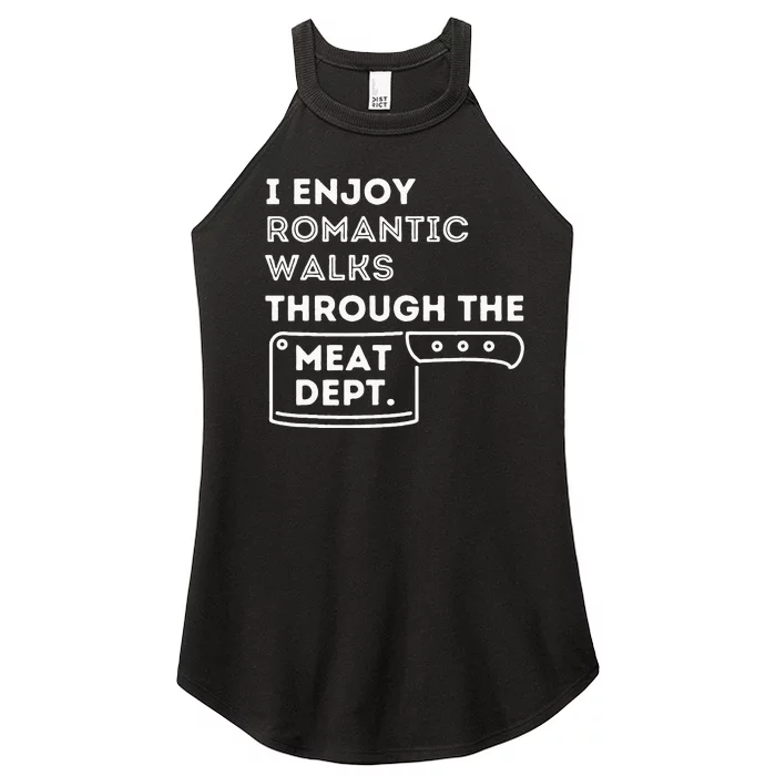 I Enjoy Romantic Walks Funny BBQ Smoker Barbecue Grilling Women’s Perfect Tri Rocker Tank