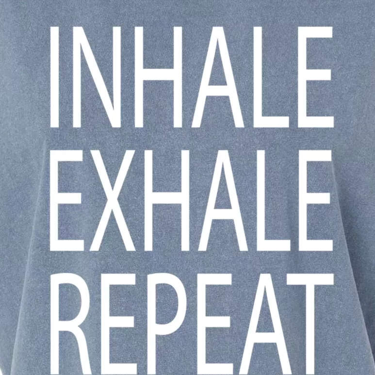 Inhale Exhale Repeat Yoga Cool Gift Garment-Dyed Women's Muscle Tee