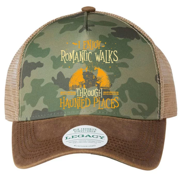 I Enjoy Romantic Walks Through Haunted Places Ghost Hunter Legacy Tie Dye Trucker Hat