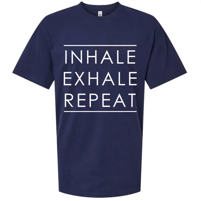 Inhale Exhale Repeat Meditation Meditate Instructor Yoga Funny Gift Sueded Cloud Jersey T-Shirt