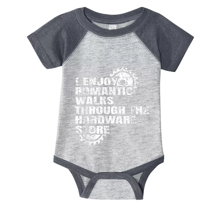 I Enjoy Romantic Walks Through The Hardware Store Infant Baby Jersey Bodysuit