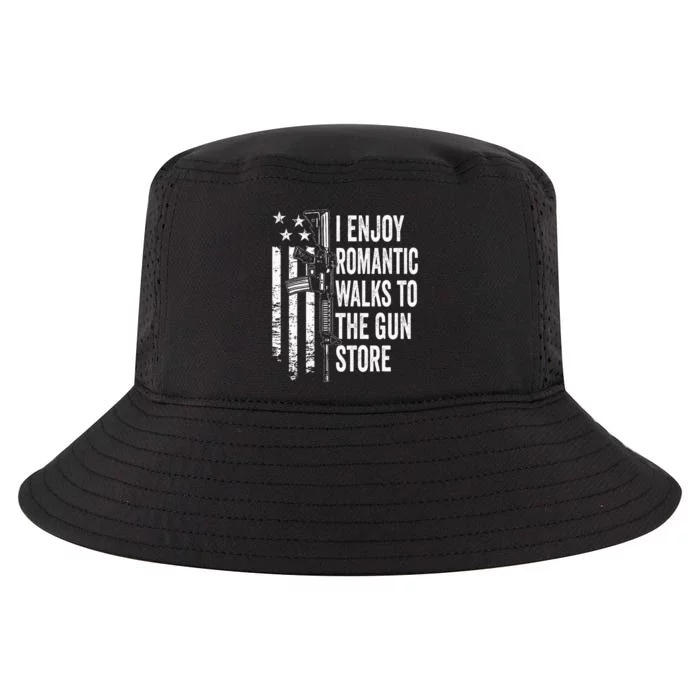 I Enjoy Romantic Walks To The Gun Store Pro Gun Owner Rights Cool Comfort Performance Bucket Hat