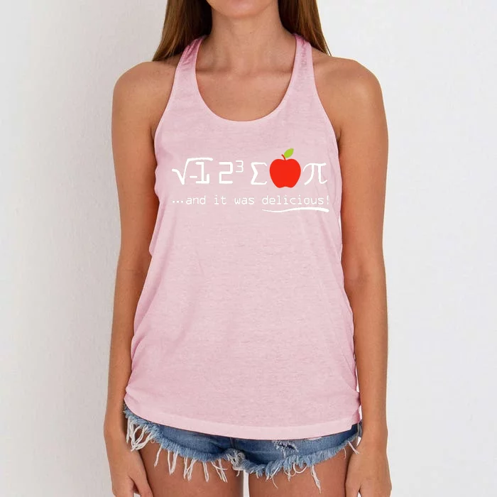 I Eight Sum Pi I Ate Some Pie And It Was Delicious Pi Day Women's Knotted Racerback Tank