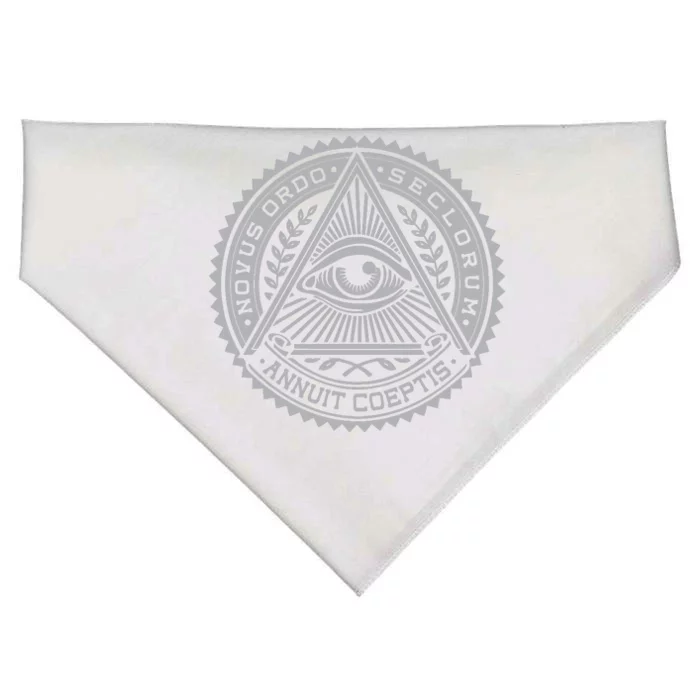 Illuminati Eye Symbol 100% Premium Cotton Annuit Coeptis Catholic Illuminati USA-Made Doggie Bandana