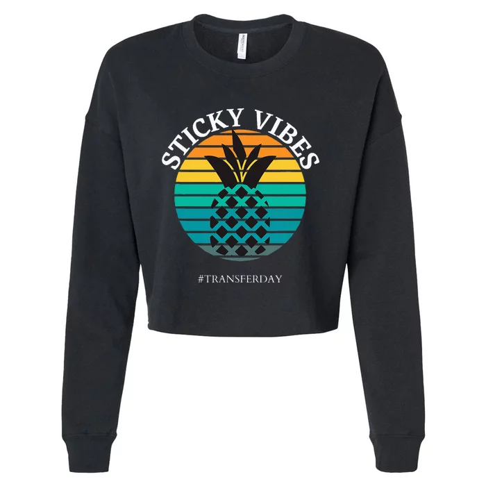 Ivf Embryo Transfer Day Pineapple Cropped Pullover Crew