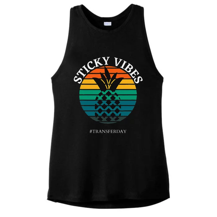 Ivf Embryo Transfer Day Pineapple Ladies Tri-Blend Wicking Tank