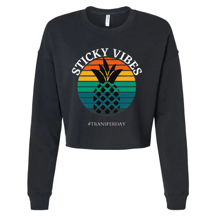 Ivf Embryo Transfer Day Pineapple Cropped Pullover Crew