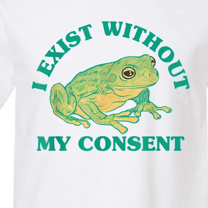 I Exist Without My Consent Frog Funny Meme Garment-Dyed Heavyweight T-Shirt