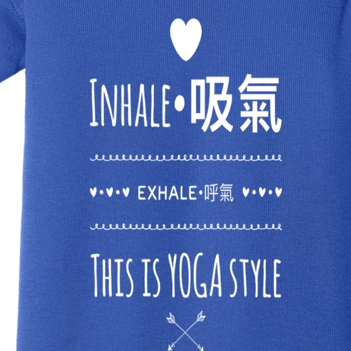 Inhale Exhale Yoga Tee Funny Gift Baby Bodysuit