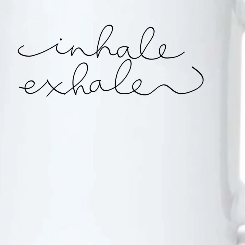 Inhale Exhale Yoga Instructor Yoga Teacher Gift Black Color Changing Mug