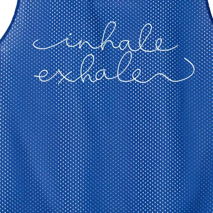 Inhale Exhale Yoga Instructor Yoga Teacher Gift Mesh Reversible Basketball Jersey Tank