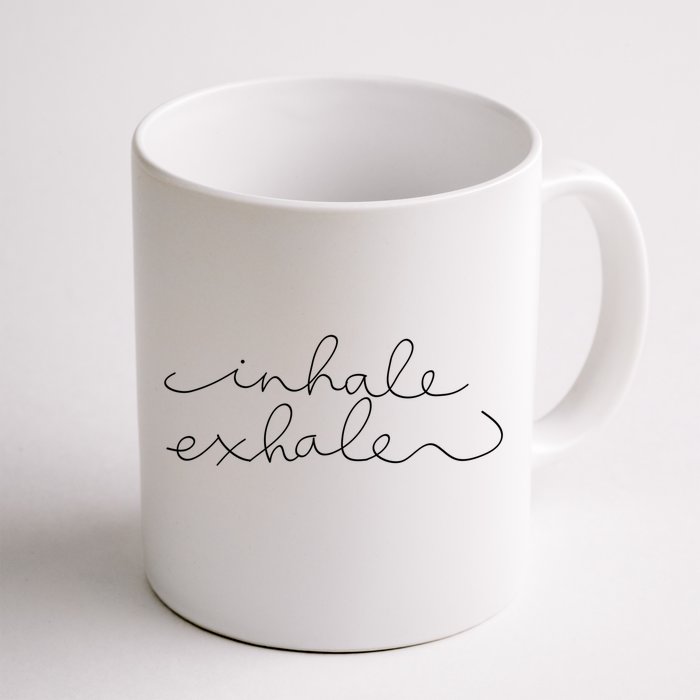 Inhale Exhale Yoga Instructor Yoga Teacher Gift Front & Back Coffee Mug