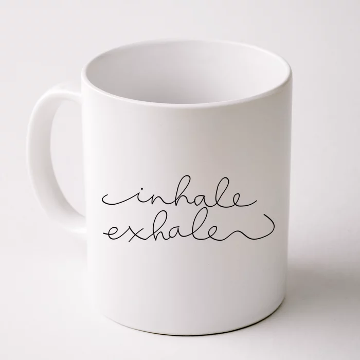 Inhale Exhale Yoga Instructor Yoga Teacher Gift Front & Back Coffee Mug