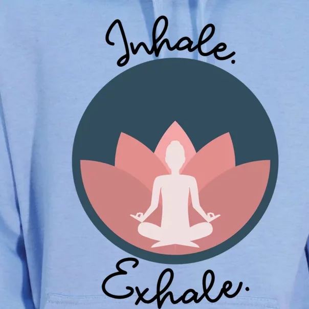 Inhale Exhale Yoga Meditation Zen Peace Breathe Wellness Gift Unisex Surf Hoodie