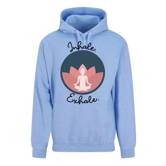 Inhale Exhale Yoga Meditation Zen Peace Breathe Wellness Gift Unisex Surf Hoodie