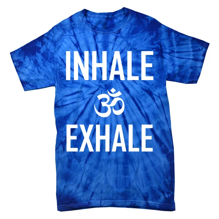 Inhale Exhale Yoga Ohm Meditation Gift Tie-Dye T-Shirt