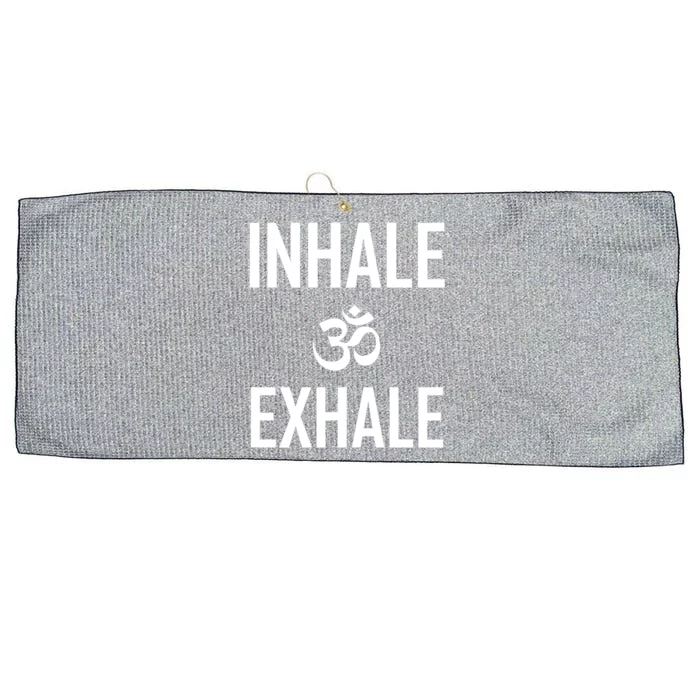 Inhale Exhale Yoga Ohm Meditation Gift Large Microfiber Waffle Golf Towel