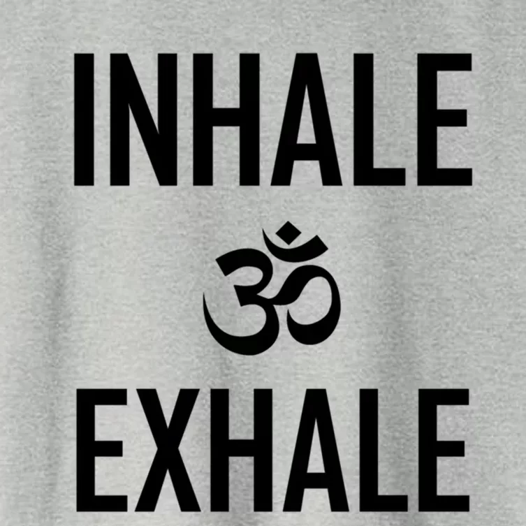 Inhale Exhale Yoga Ohm Meditation Gift Women's Crop Top Tee