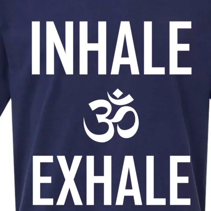 Inhale Exhale Yoga Ohm Meditation Gift Sueded Cloud Jersey T-Shirt