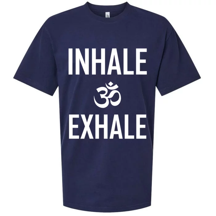 Inhale Exhale Yoga Ohm Meditation Gift Sueded Cloud Jersey T-Shirt