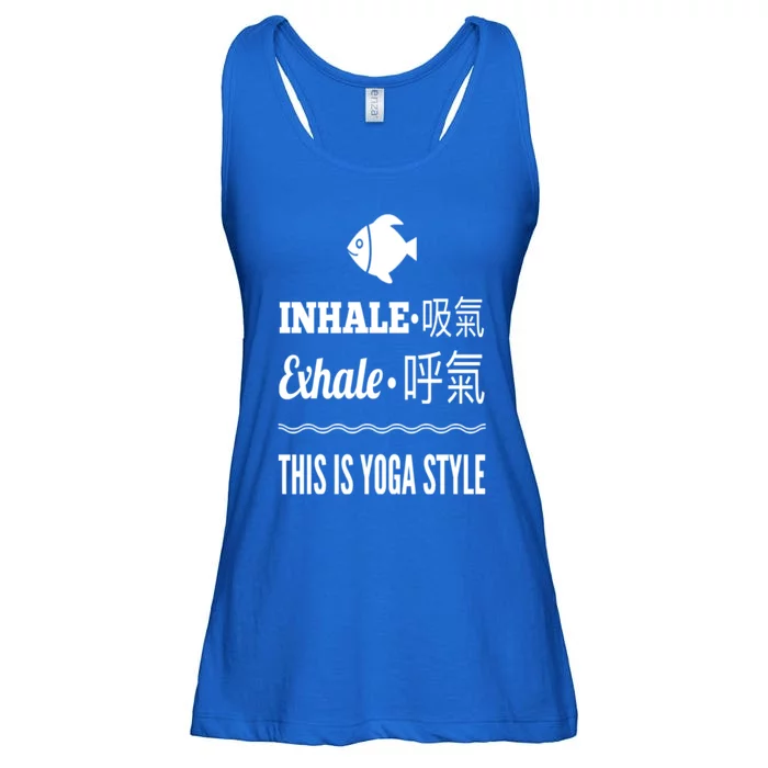 Inhale Exhale Yoga Tees Meaningful Gift Ladies Essential Flowy Tank