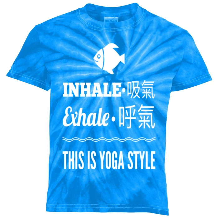 Inhale Exhale Yoga Tees Meaningful Gift Kids Tie-Dye T-Shirt