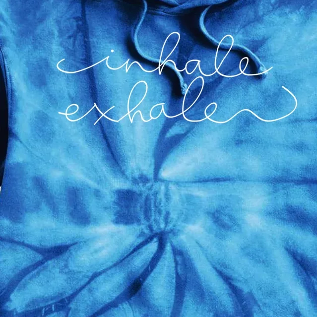 Inhale Exhale Yoga Instructor Yoga Teacher Meaningful Gift Tie Dye Hoodie