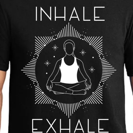 Inhale Exhale Yoga Simple Graphic Meaningful Gift Pajama Set