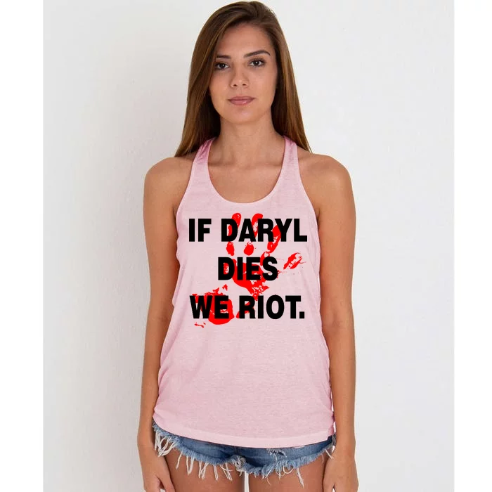 If Daryl Dies We Riot Women's Knotted Racerback Tank