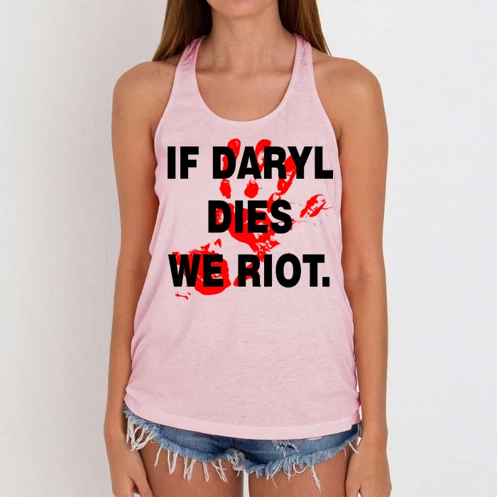 If Daryl Dies We Riot Women's Knotted Racerback Tank