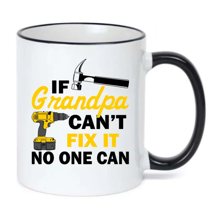 If Grandpa Can't Fix It No One Can Black Color Changing Mug