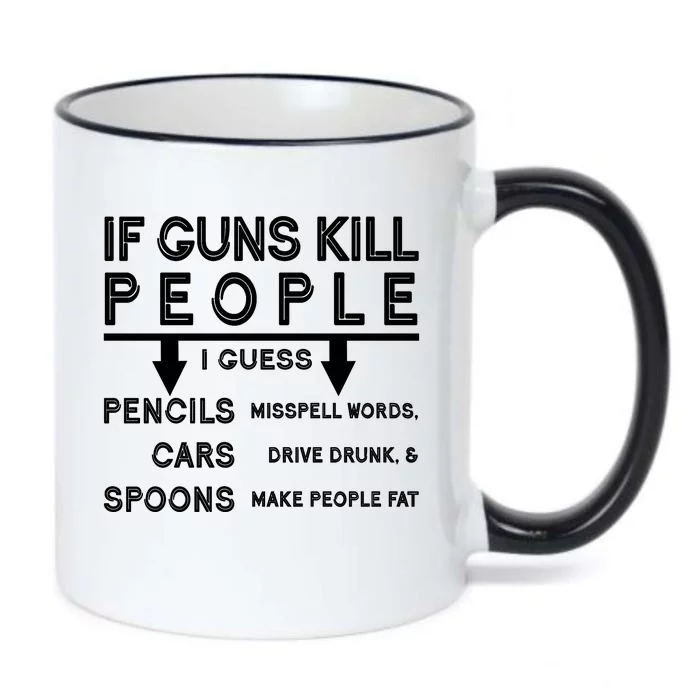 If Guns Kill People Funny 2nd Amendment Gun Rights Black Color Changing Mug