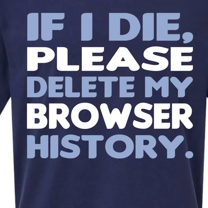 If I Die Please Delete My Browser History Sueded Cloud Jersey T-Shirt