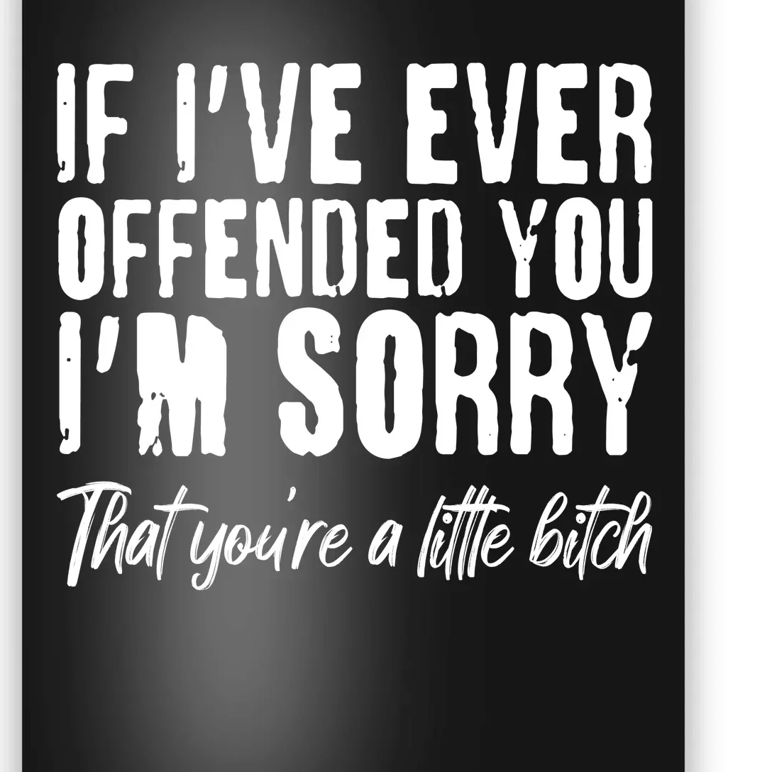 If I've Ever Offended You I'm Sorry That You're A Little B!tch Poster