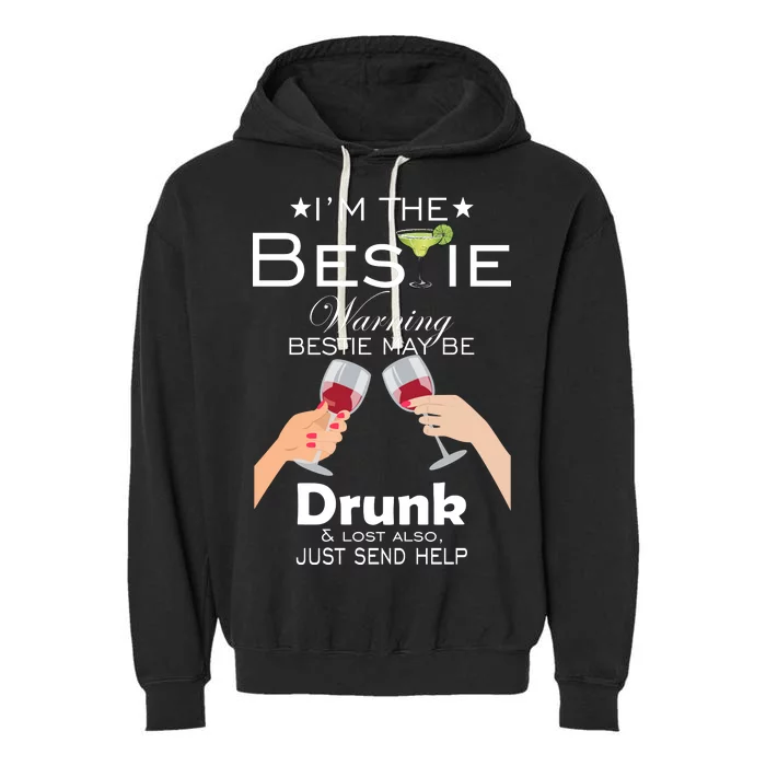 If Lost Or Drunk Please Return To Bestie Garment-Dyed Fleece Hoodie