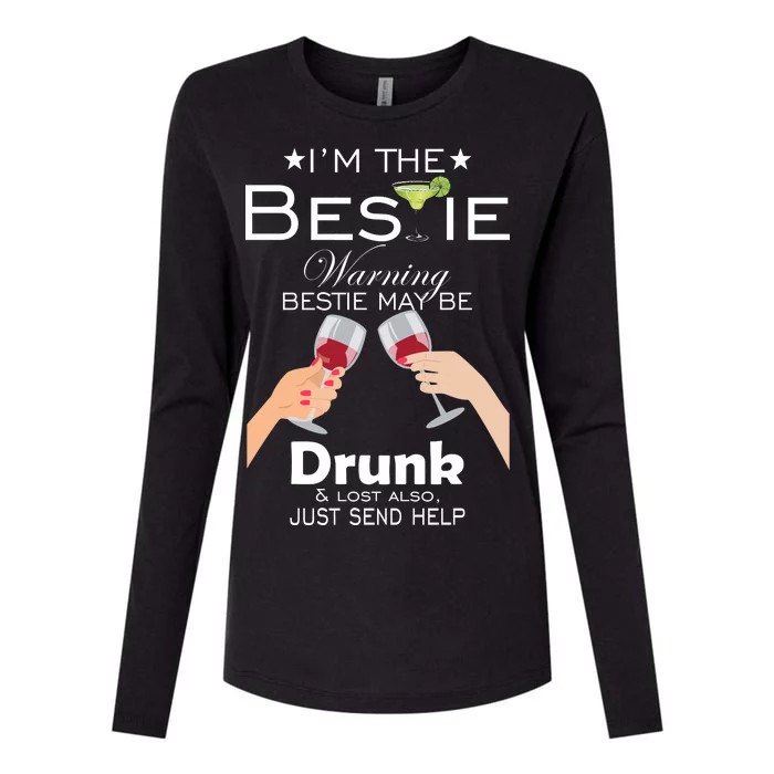 If Lost Or Drunk Please Return To Bestie Womens Cotton Relaxed Long Sleeve T-Shirt