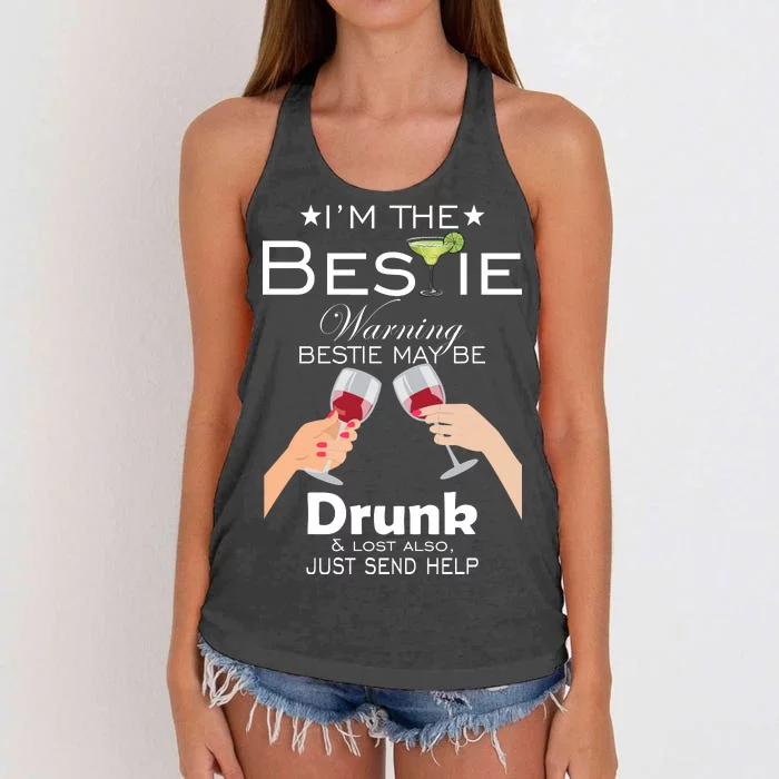 If Lost Or Drunk Please Return To Bestie Women's Knotted Racerback Tank