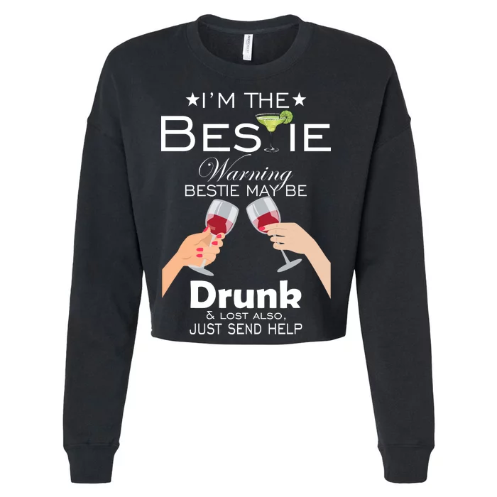 If Lost Or Drunk Please Return To Bestie Cropped Pullover Crew