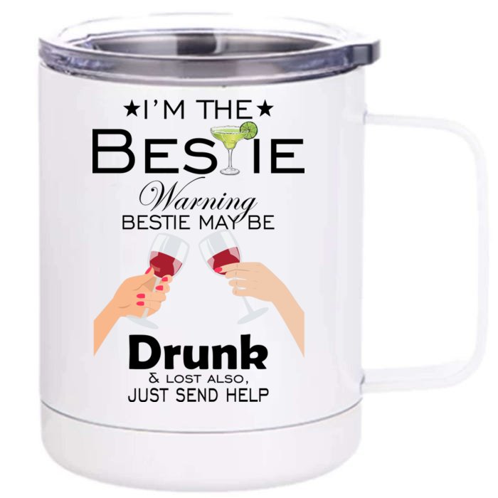 If Lost Or Drunk Please Return To Bestie Front & Back 12oz Stainless Steel Tumbler Cup