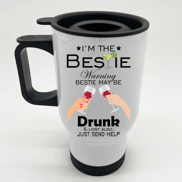 If Lost Or Drunk Please Return To Bestie Front & Back Stainless Steel Travel Mug