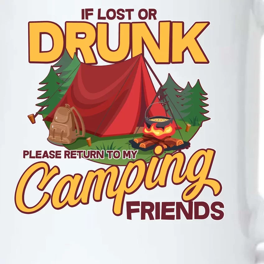 If Lost Or Drunk Return To My Camping Friends Black Color Changing Mug