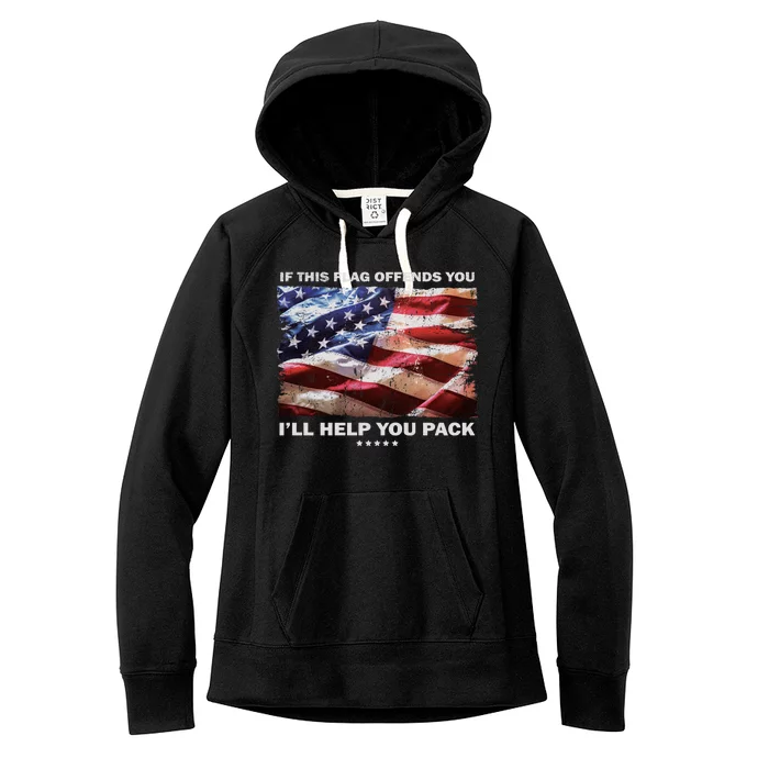 If This Flag Offends You I'll Help You Pack Women's Fleece Hoodie