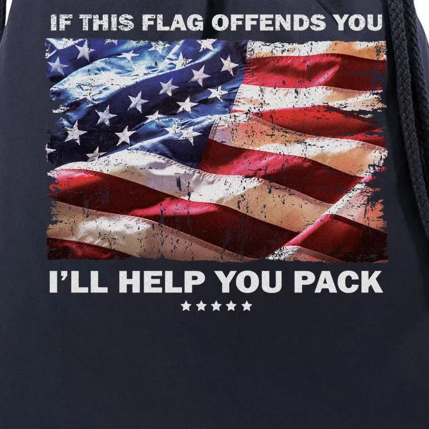 If This Flag Offends You I'll Help You Pack Drawstring Bag