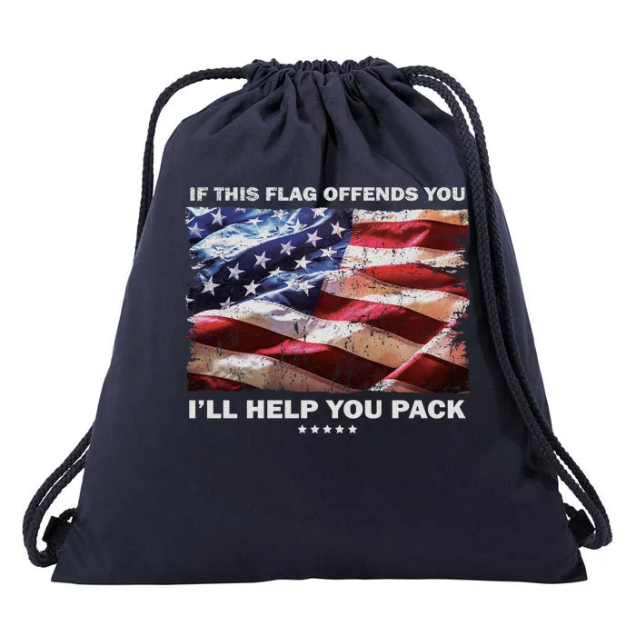 If This Flag Offends You I'll Help You Pack Drawstring Bag