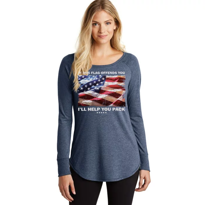 If This Flag Offends You I'll Help You Pack Women's Perfect Tri Tunic Long Sleeve Shirt