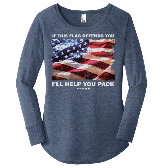 If This Flag Offends You I'll Help You Pack Women's Perfect Tri Tunic Long Sleeve Shirt