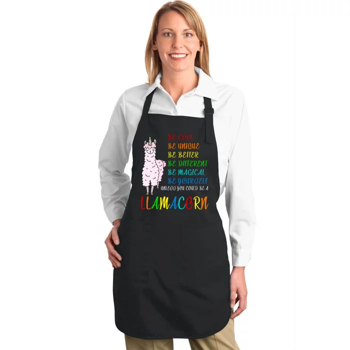 If You Can be Anything Be A Llamacorn Full-Length Apron With Pocket