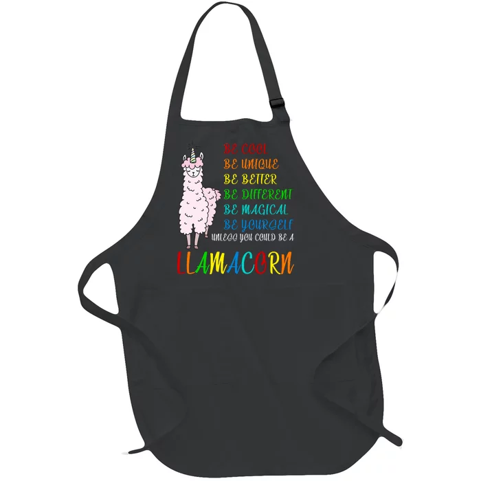 If You Can be Anything Be A Llamacorn Full-Length Apron With Pocket