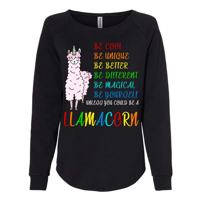 If You Can be Anything Be A Llamacorn Womens California Wash Sweatshirt