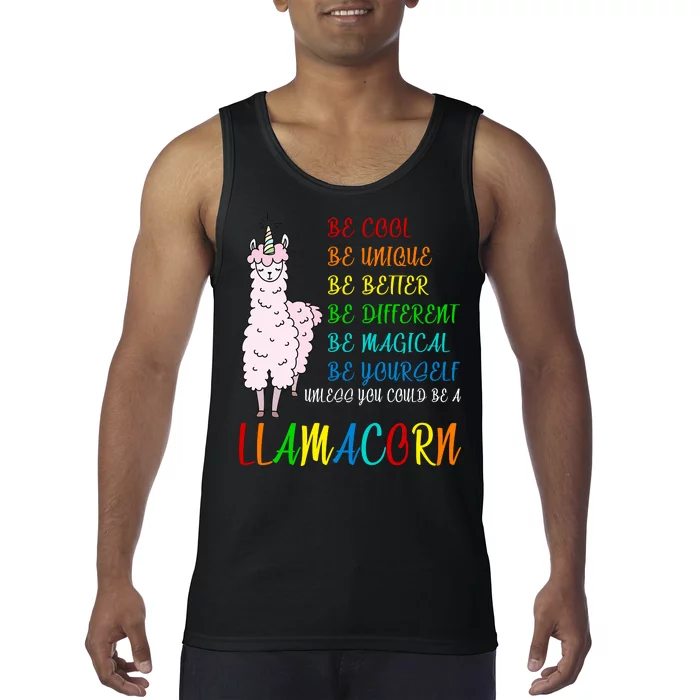 If You Can be Anything Be A Llamacorn Tank Top